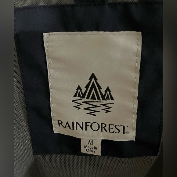 Rainforest Men’s Navy Blue Field Jacket With Stowaway Hood Size M - Picture 6 of 7